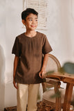 The Tanam Short Sleeve Kurta - Complete Brown Checked