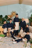 The Tanam Baju Melayu Top - Navy Blue
