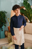 The Tanam Baju Melayu Top - Navy Blue