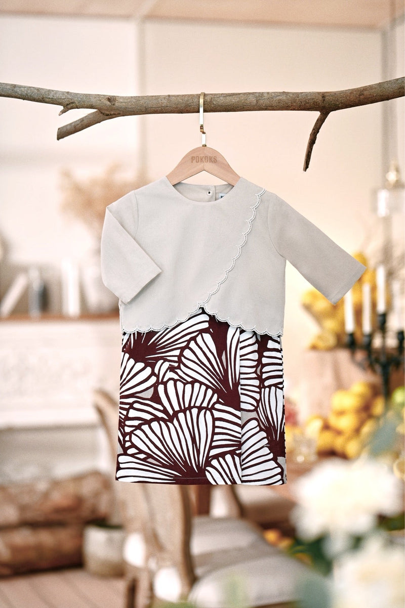 The Menuai Babies Broderie Kurung - Champagne