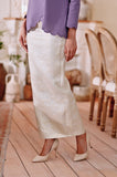 The Menuai Women Jacquard Skirt - Imperial Cream