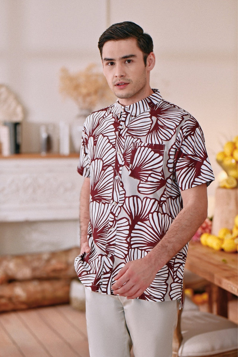 The Menuai Men Batik Shirt - Petals