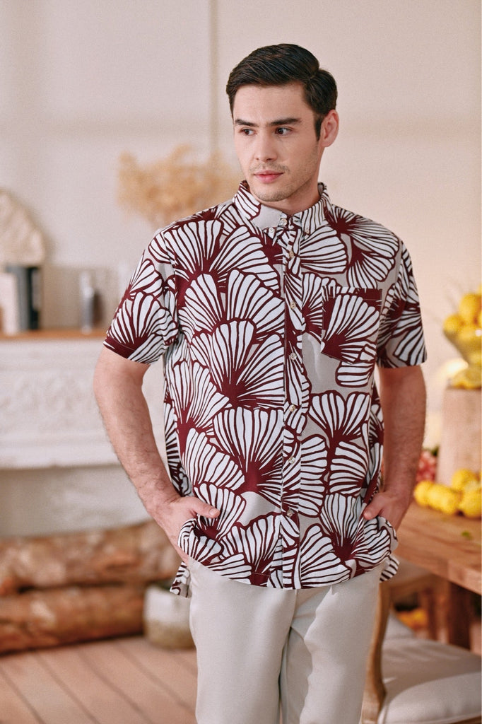 The Menuai Men Batik Shirt - Petals