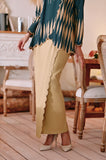 The Menuai Women Broderie Folded Skirt - British Khaki