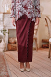 The Menuai Women Broderie Folded Skirt - Mangosteen