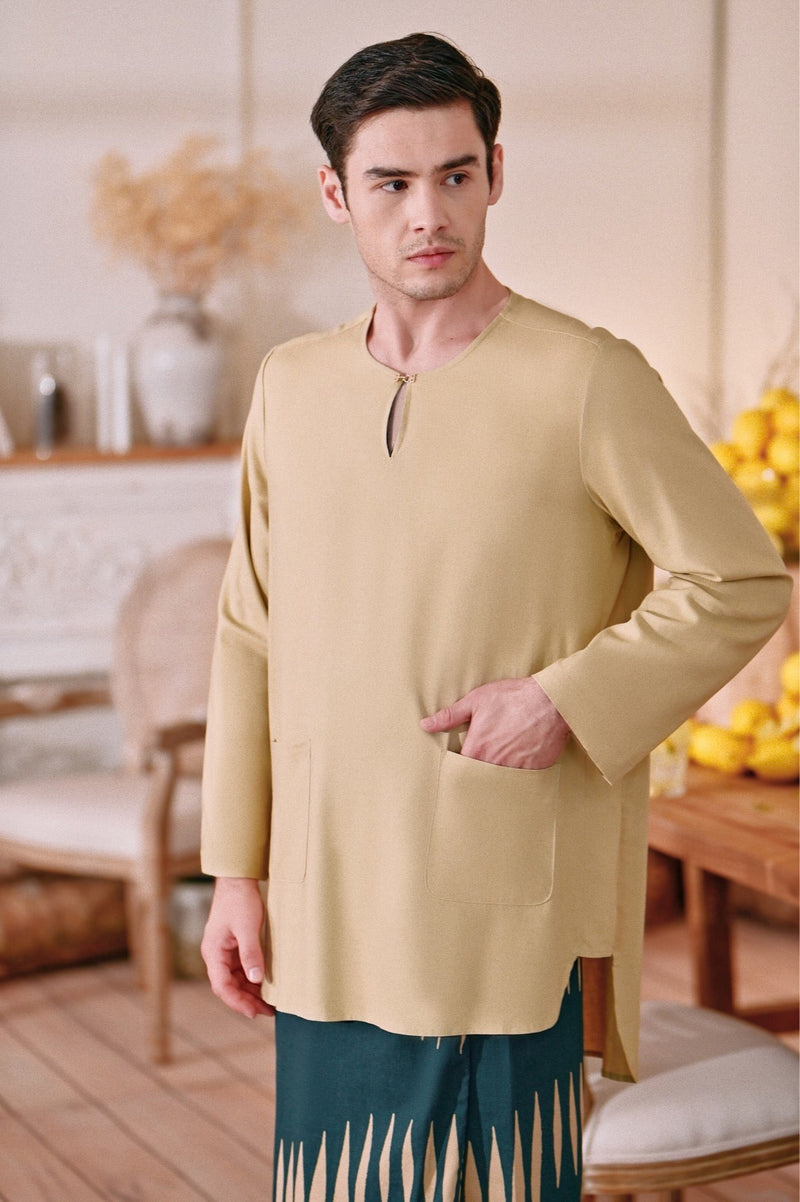 The Menuai Men Pesak Kurta - British Khaki