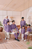 The Menuai Broderie Kurung Top - Purple