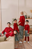 The Menuai Baju Melayu Top - Maroon