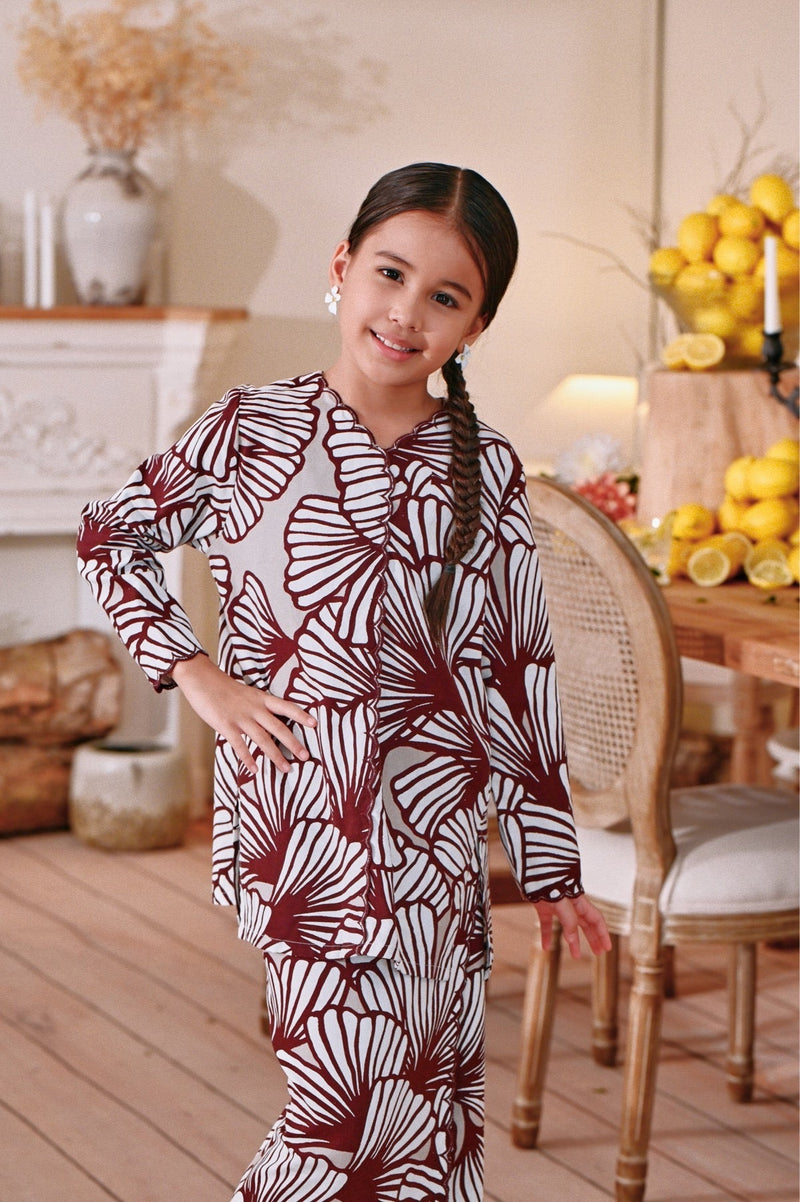 The Menuai Broderie Kurung Top - Petals