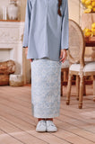The Menuai Jacquard Skirt - Imperial Blue