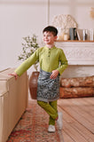 The Menuai Baju Melayu Top - Lawn Green