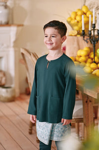 The Menuai Pesak Kurta - Emerald Green