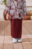 The Menuai Broderie Folded Skirt - Mangosteen