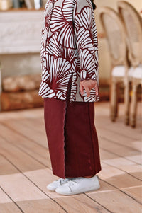 The Menuai Broderie Folded Skirt - Mangosteen
