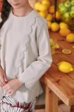 The Menuai Broderie Blouse - Champagne