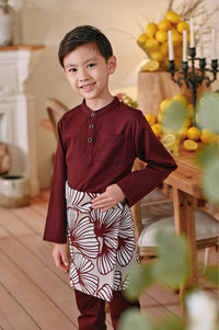 The Menuai Baju Melayu Top - Mangosteen