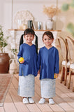 The Menuai Jacquard Skirt - Imperial Blue