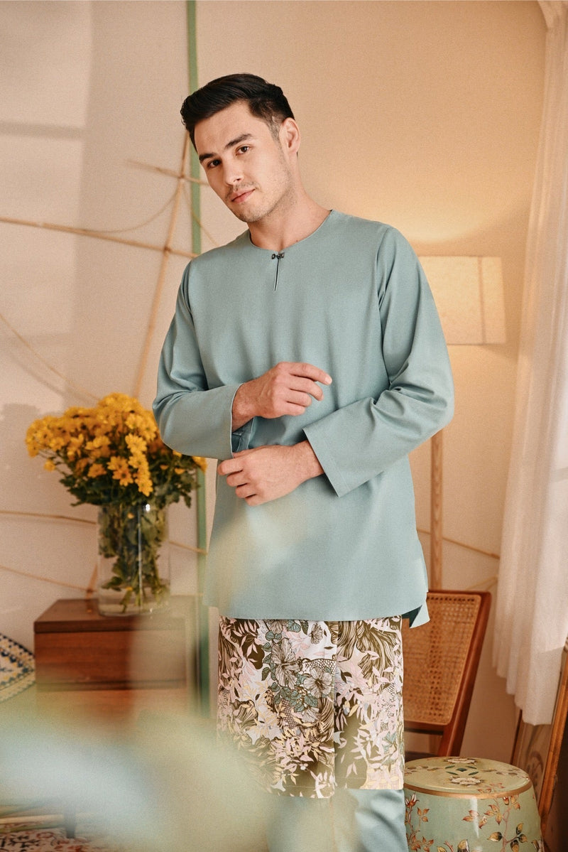 The Lembah Men Kurta - Vegan Green