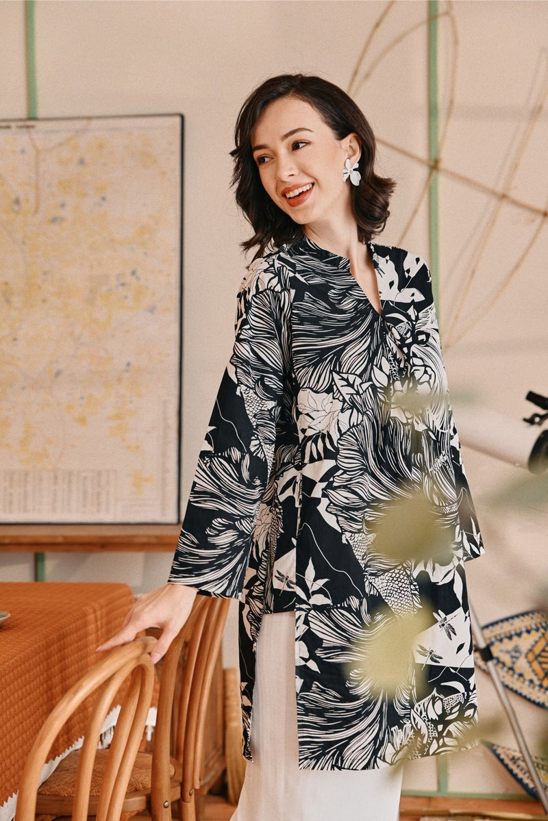 The Lembah Women Airy Kurung Top - Hills