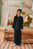 The Lembah Folded Skirt - Black Jacquard