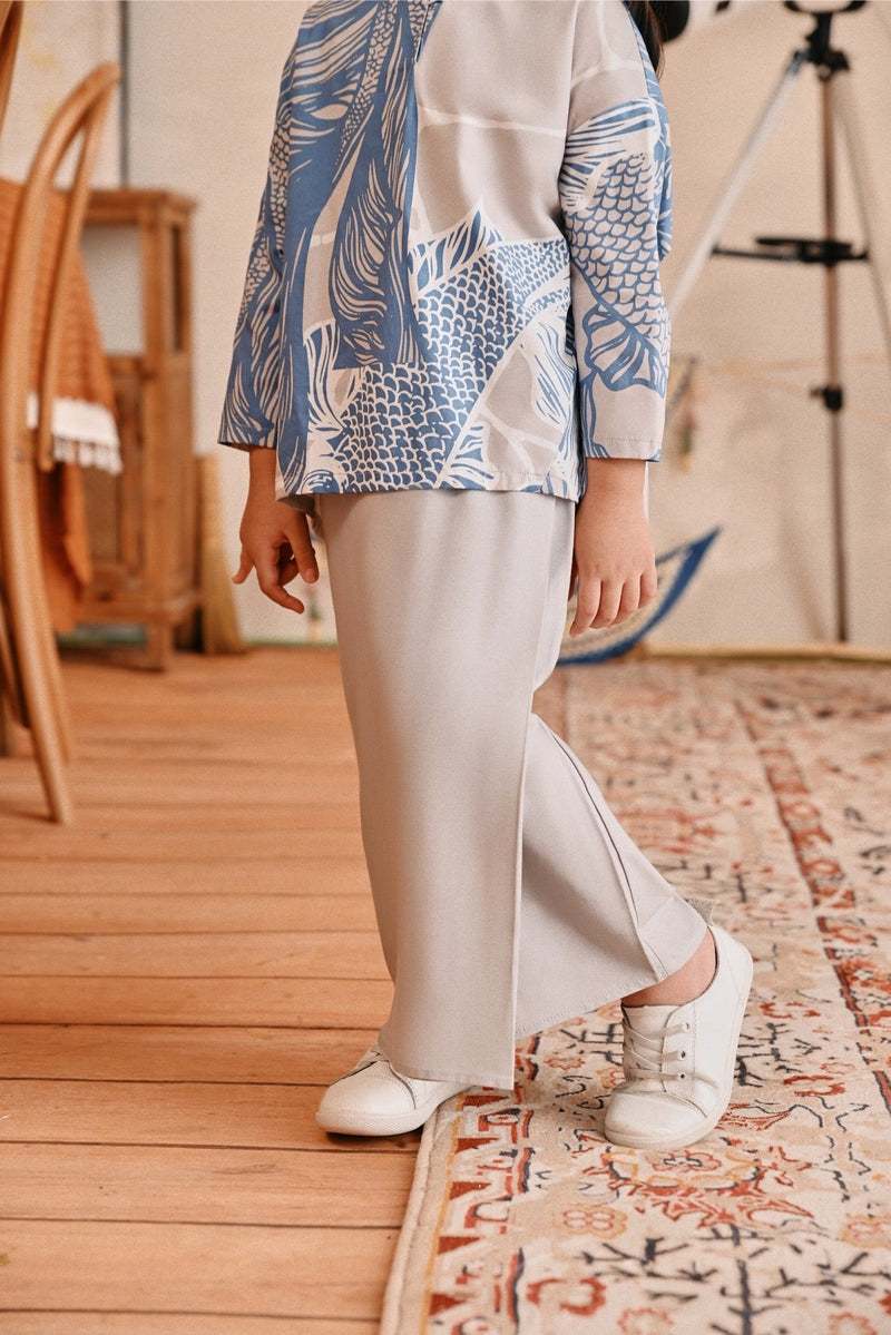 The Lembah Folded Skirt - Light Grey