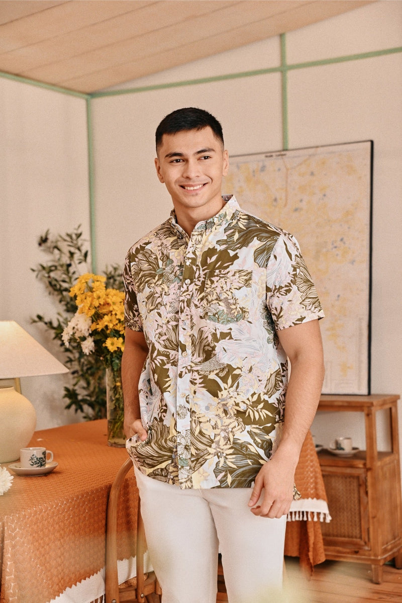 The Lembah Men Batik Shirt - Marsh