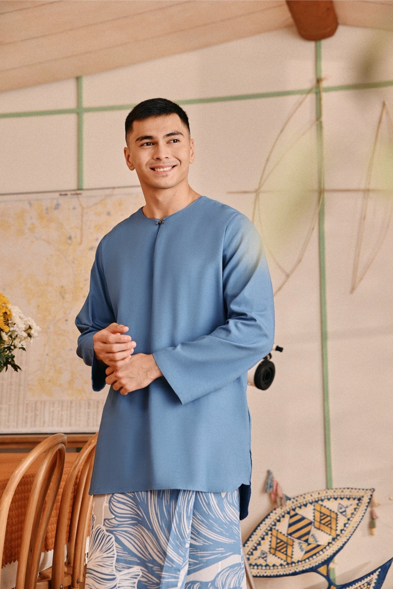 The Lembah Men Kurta - Blue West