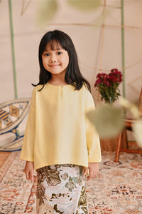 The Lembah Suria Blouse - Light Yellow