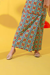 The Spring Folded Skirt - Spring Garden Print