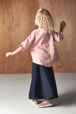 Baju kanak-kanak padi long cotton skirt in dark blue
