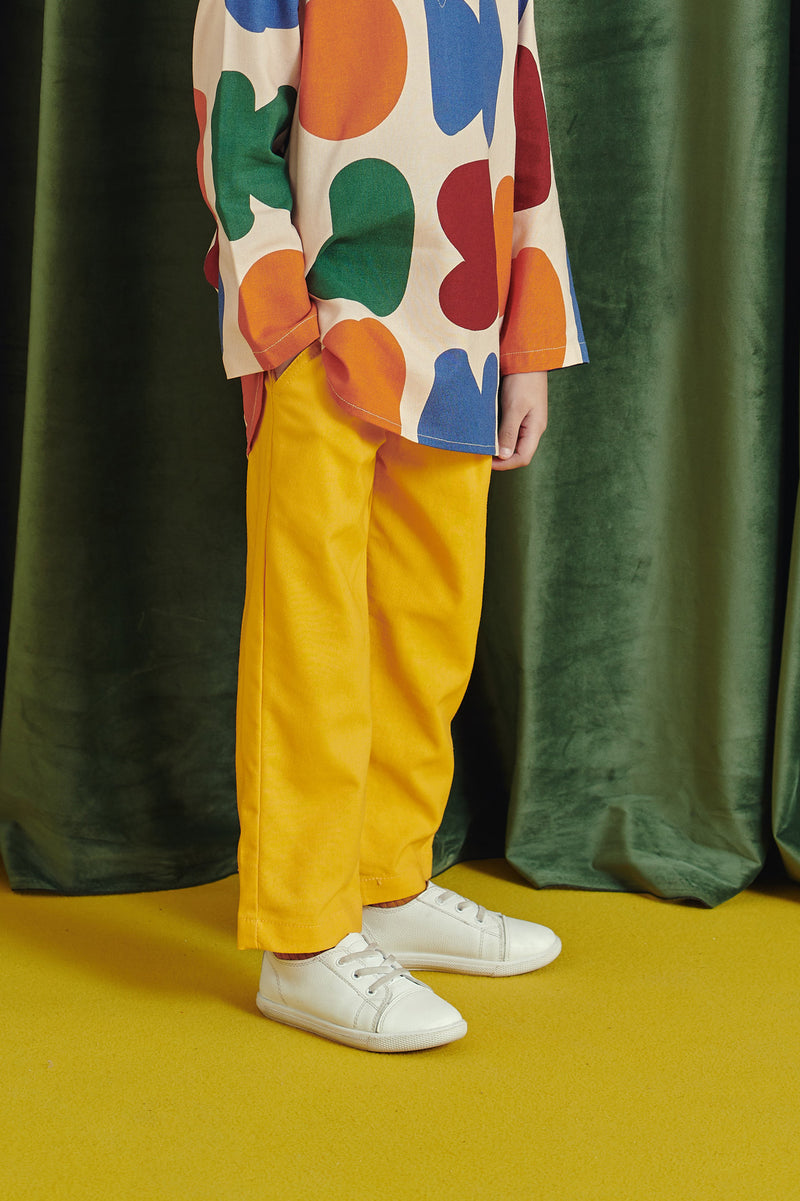 Mustard Colour Regular Fit Pants for Boy