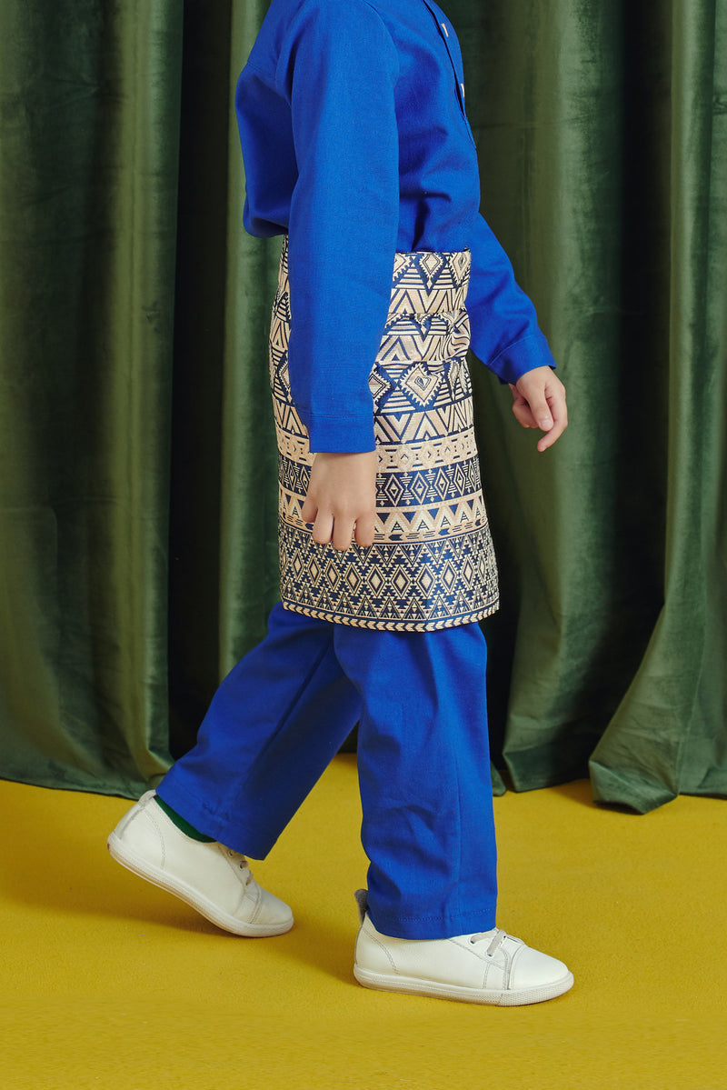 Royal Blue Blouse matching samping