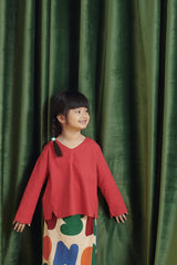 The Rona Kite Blouse - Brown Red