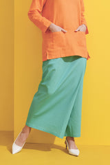 The Kurnia Women Folded Skirt - Tiffany Green