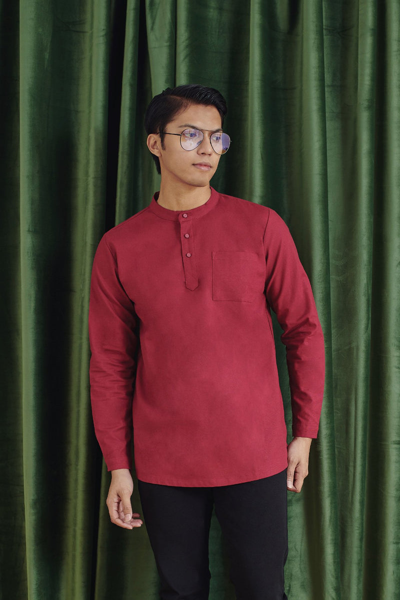 Maroon Colour Baju Melayu