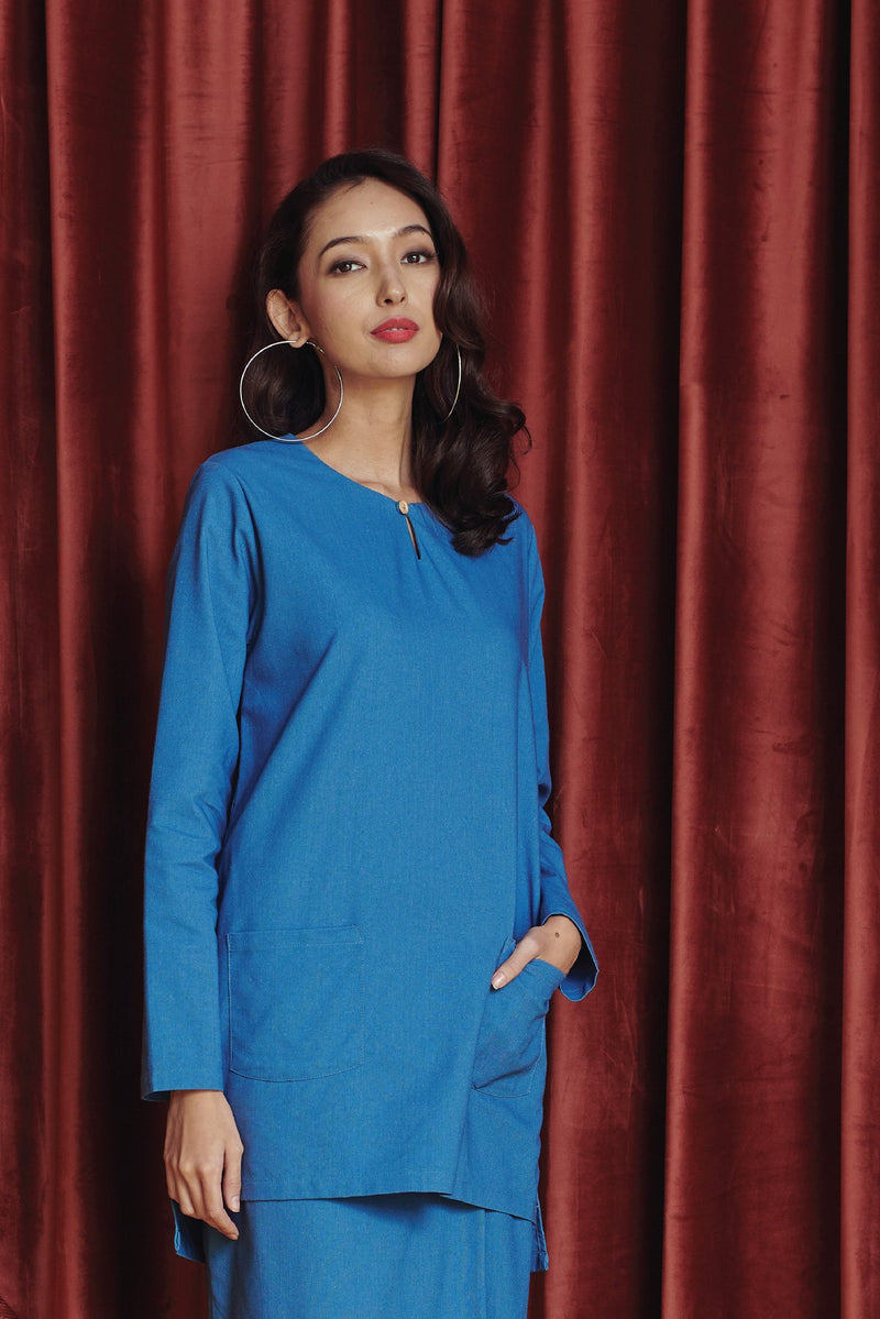 Steel Blue Women Blouse