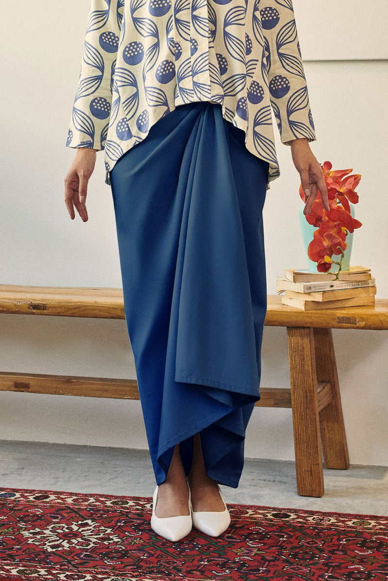 kain pareo instant cotton biru