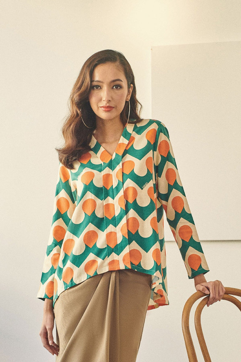 baju kebaya dewasa cotton bercorak