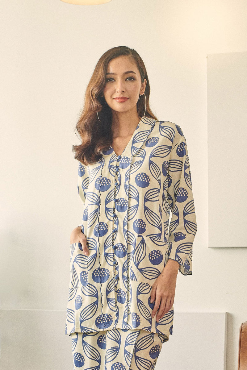 baju kebarung cotton bercorak