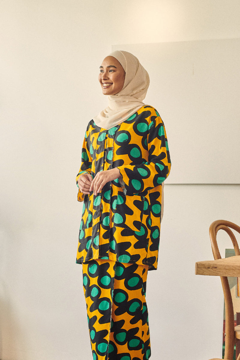 baju kebarung cotton bercorak