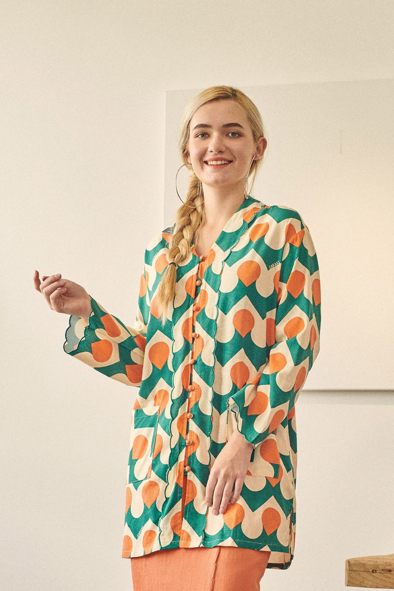 baju kebarung cotton bercorak