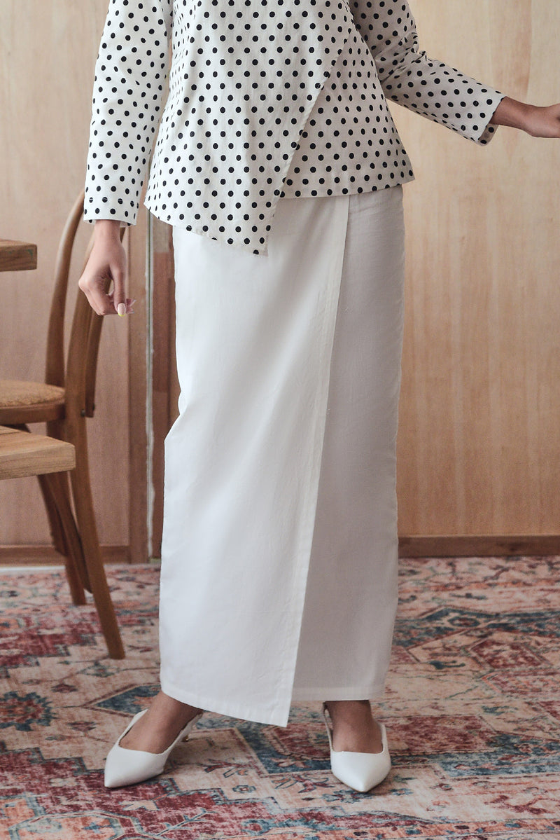 kain selisih belah cotton putih