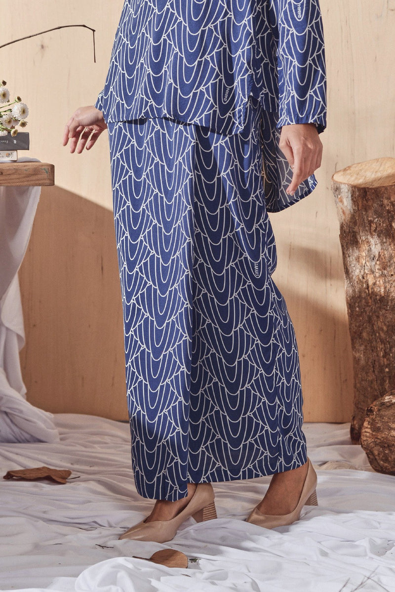 Printed Top Blouse with Skirt