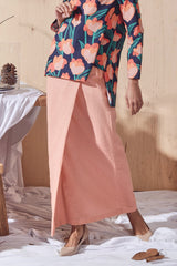 The Balik Women Buttons Folded Skirt - Peach