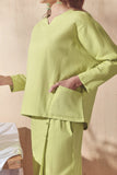 The Balik Women Dolman Sleeve Blouse - Lime Green