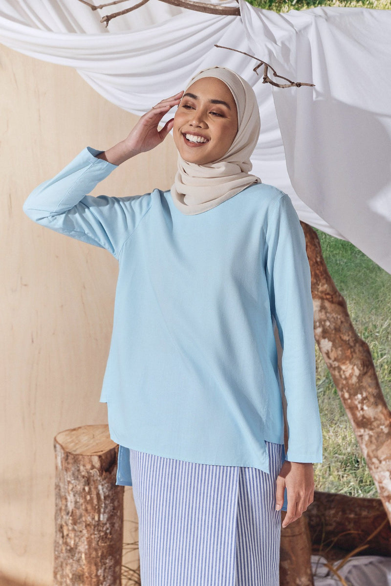 Light Blue Women Pesak Blouse