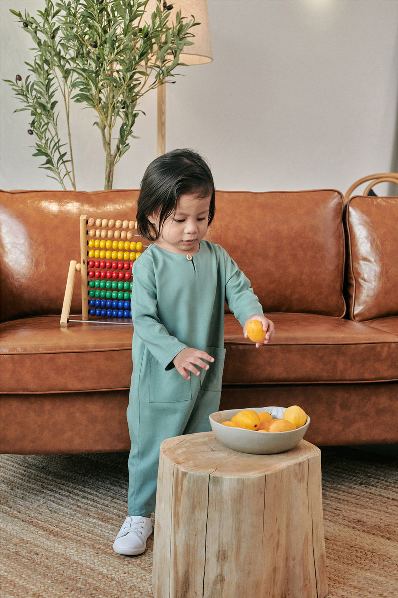 baju raya baby cotton hijau