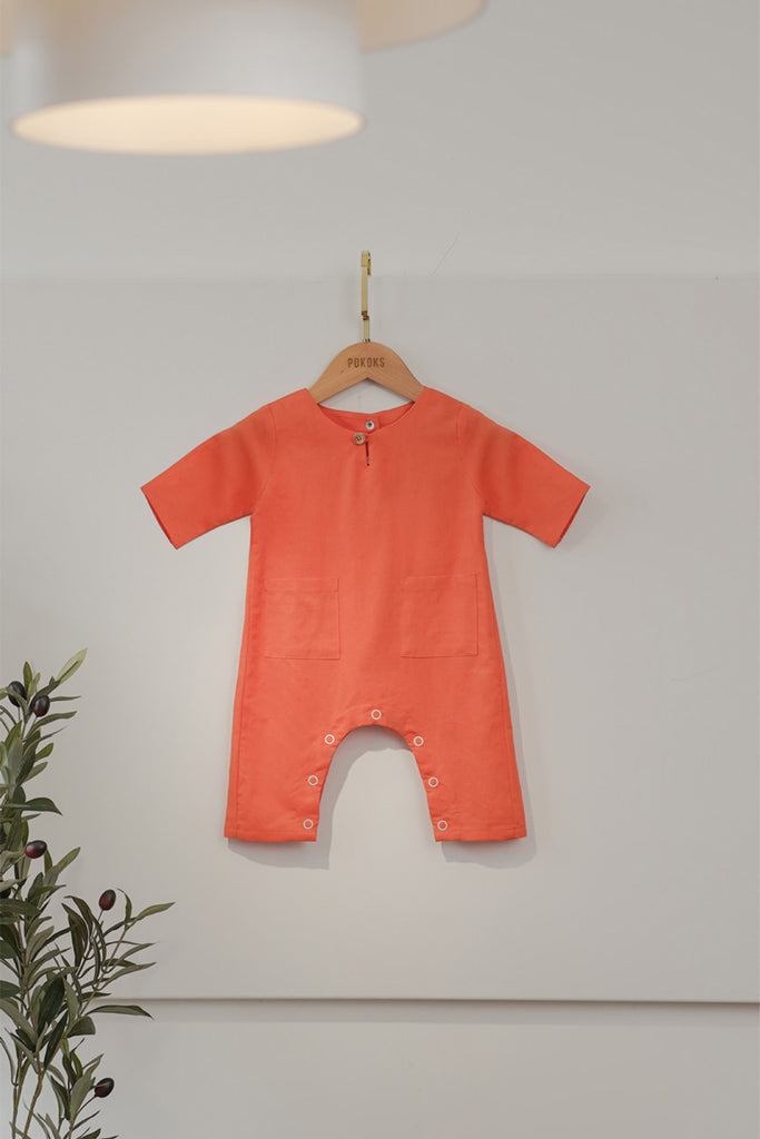 baju raya baby orange