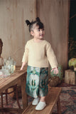 baju raya kurung kids beige with jacquard skirt
