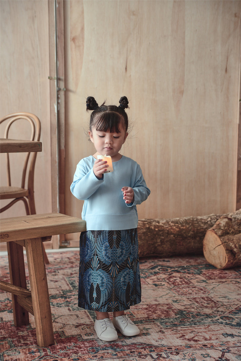 baby baju kurung biru muda